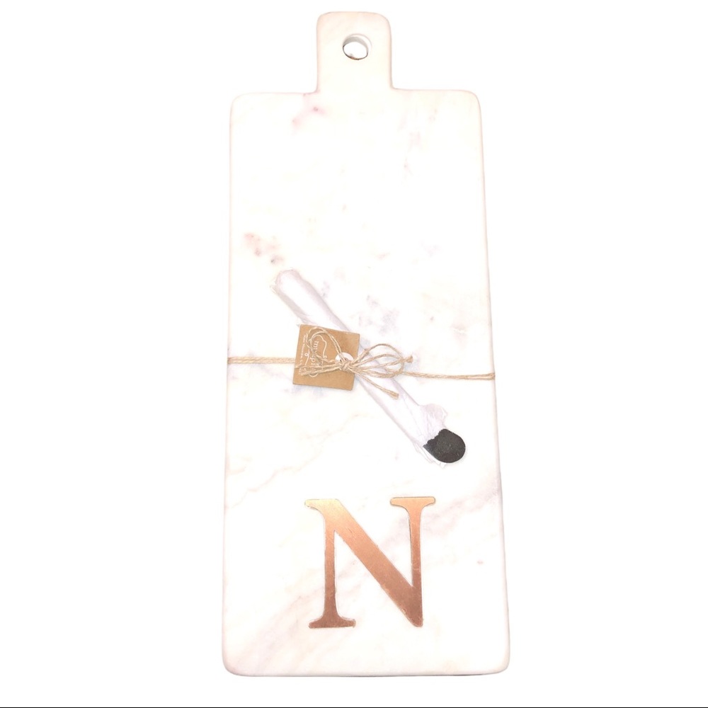 Monogrammed Copper Marble Charcuterie Board